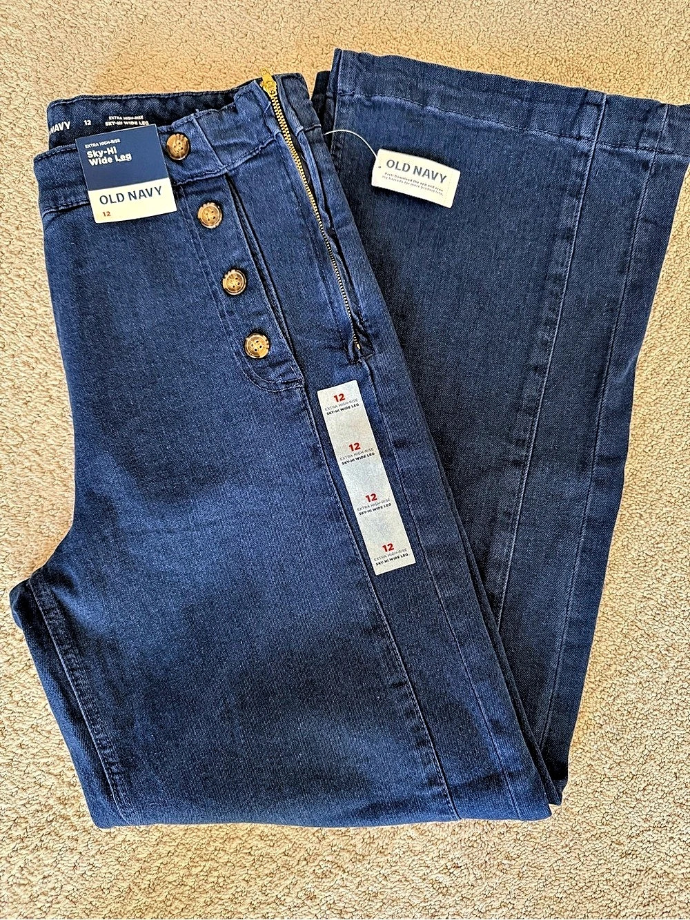 Old Navy Women's high rise trousers Waist 12 NWT
